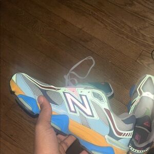 New Balance Kids' Sneakers in Blue, Yellow, and Pink